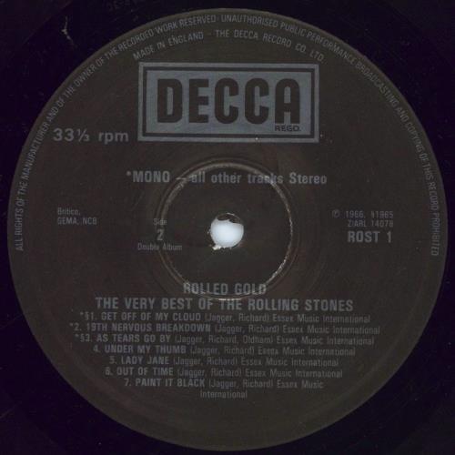 The Rolling Stones Rolled Gold UK(英)盤 LP The Rolling Stones Rolled Gold - 2nd UK 2-LP vinyl record